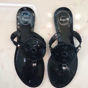 Jack Rogers black jelly sandal
